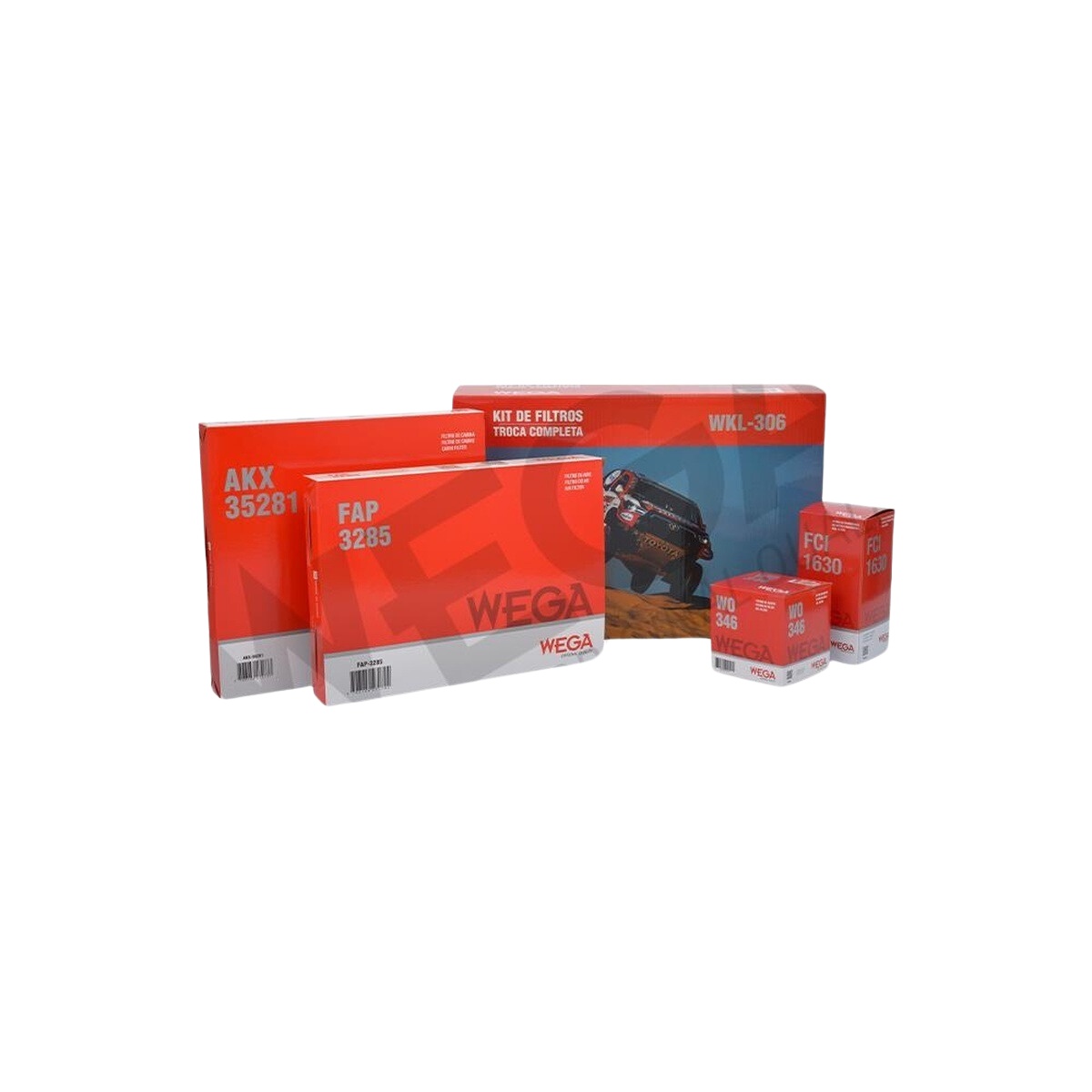 Kit Troca Completa Filtros Ar Combustível Oleo Cabine Golf Jetta Taos 1.4 TSI 15/24 - Wega - WKL-306