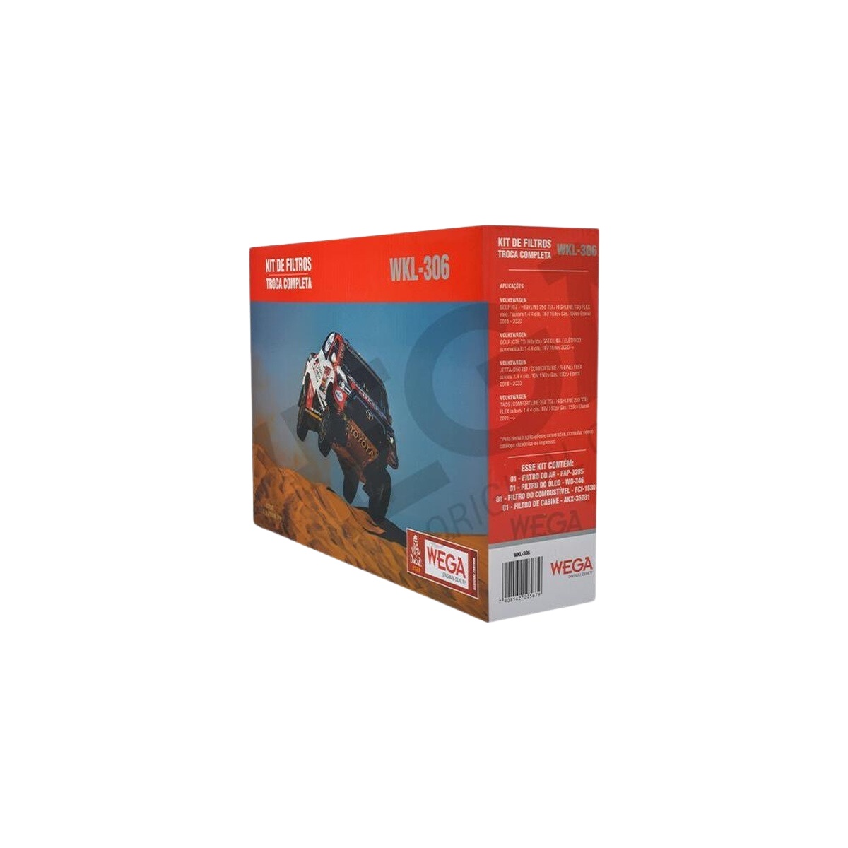 Kit Troca Completa Filtros Ar Combustível Oleo Cabine Golf Jetta Taos 1.4 TSI 15/24 - Wega - WKL-306
