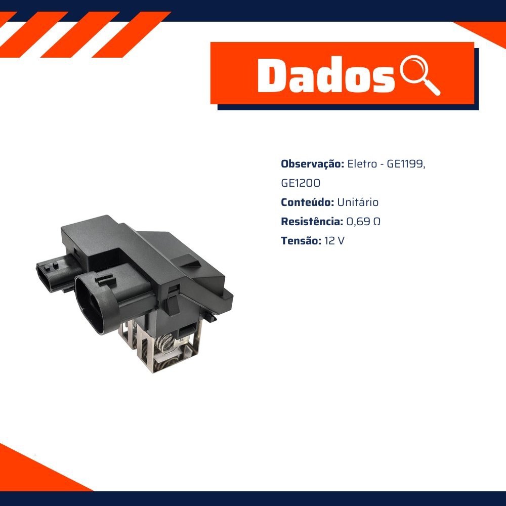 Resistência 12V para Nissan Kicks - Gauss - GE3120