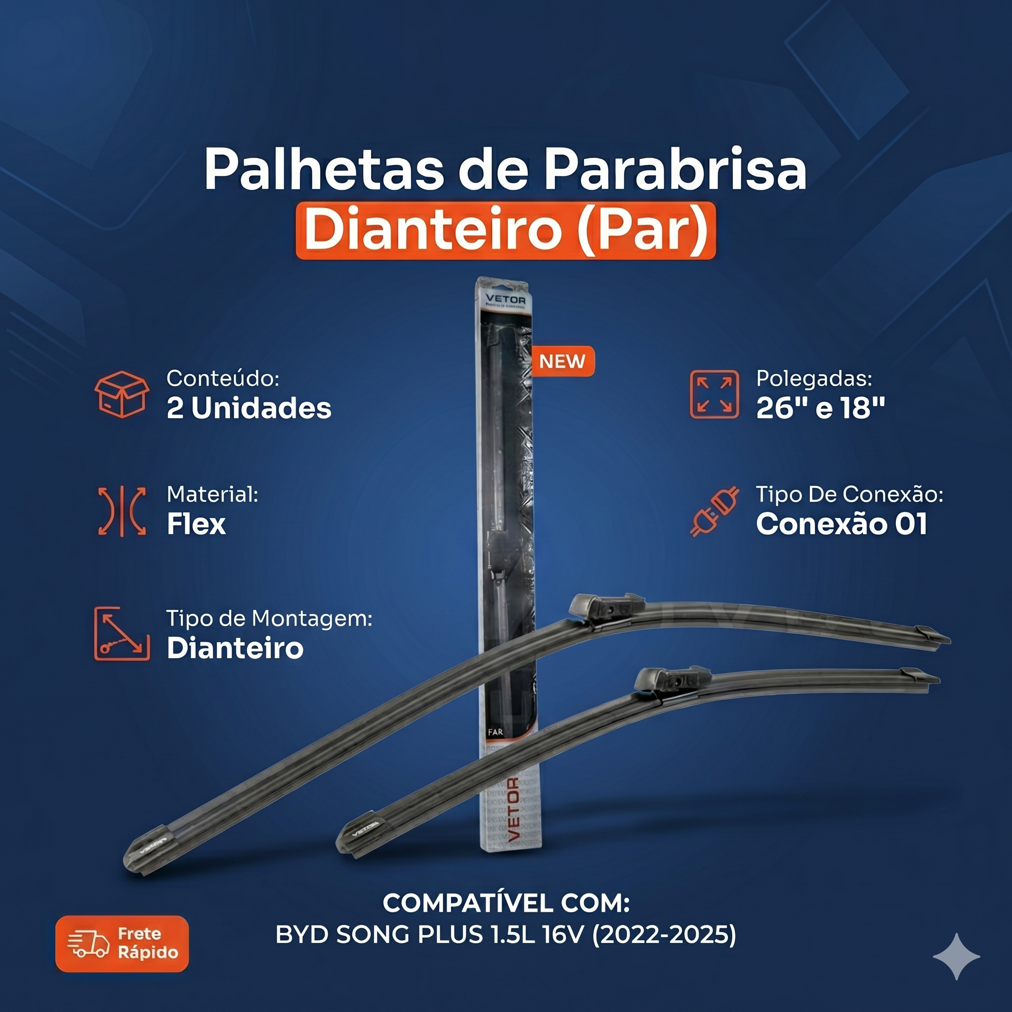 Palheta Dianteira - Vetor - PVF2518B
