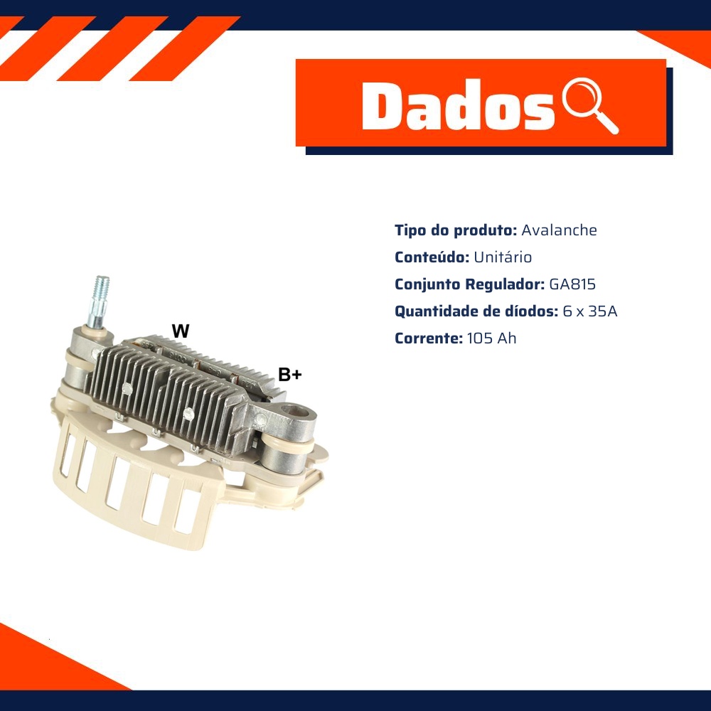 Ponte Retificadora para Honda Civic - Gauss - GA1367