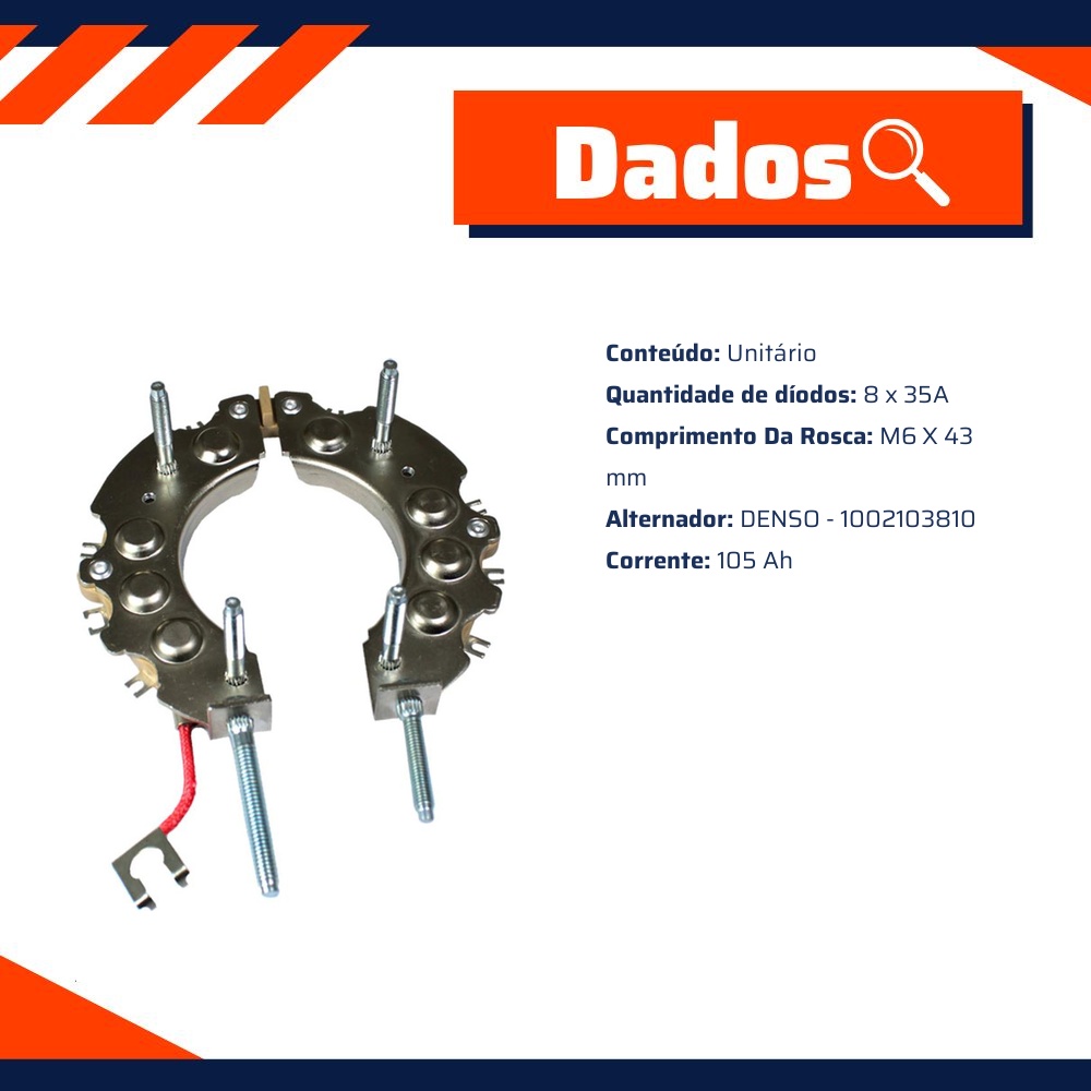 Ponte Retificadora para Toyota Hilux - Gauss - GA1241