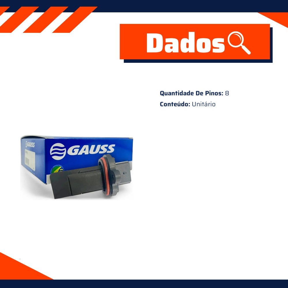 Sensor Maf para Chevrolet Cruze e Tracker - Gauss - GH5625