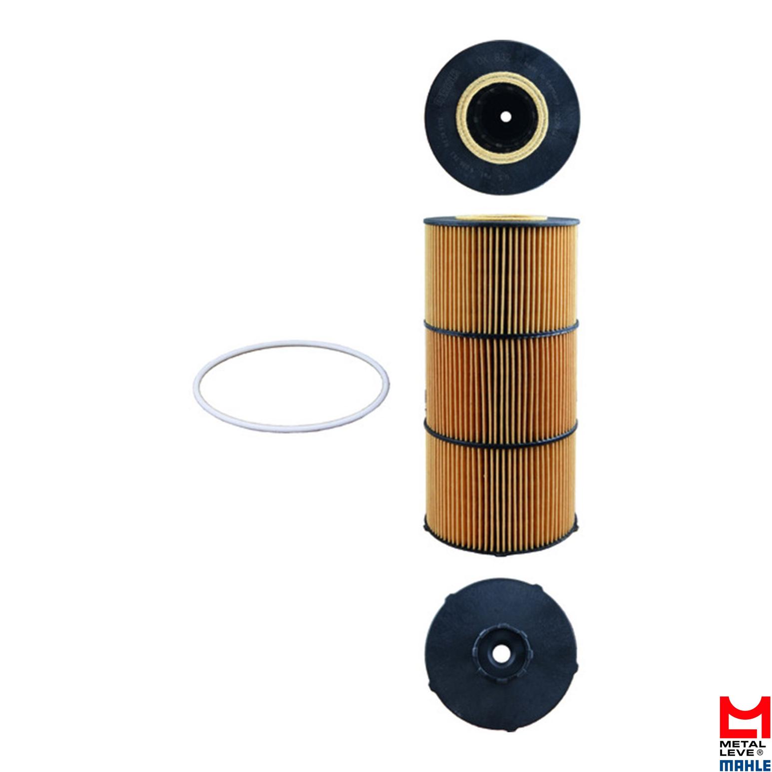 Filtro de Óleo Lubrificante para Mercedes-Benz Actros 2653 Ls e Actros 2653 S - Mahle Metal Leve - OX832D