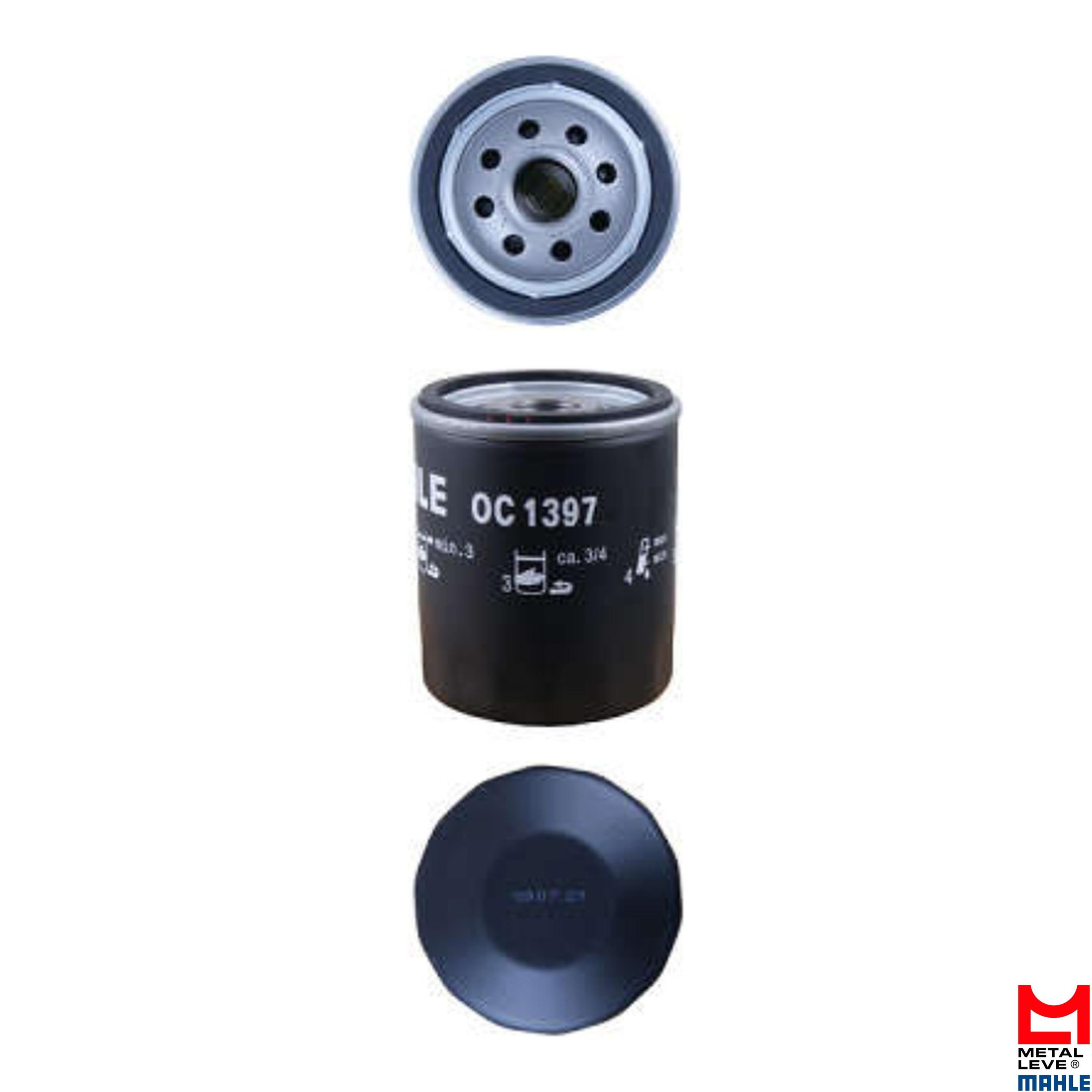 Filtro Blindado de Óleo Lubrificante para Citroen Jumper e Peugeot Boxer - Mahle Metal Leve - OC1397