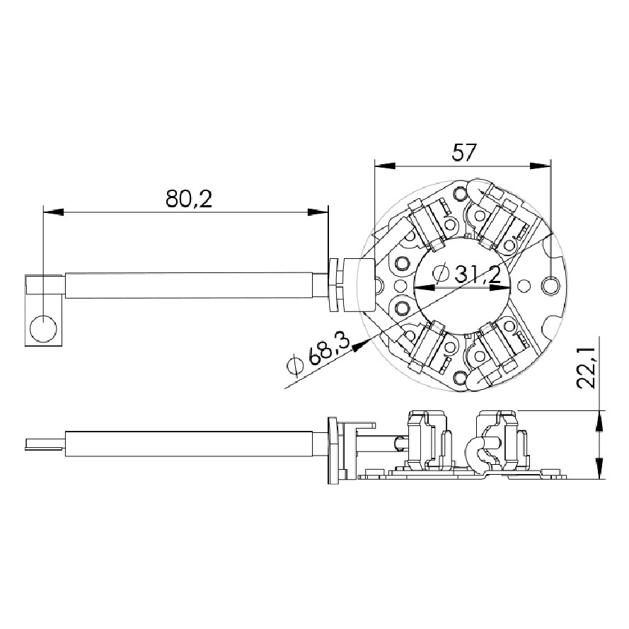 Porta Escovas para Motor de Partida com 4 Escovas - Unifap - 1.157/4