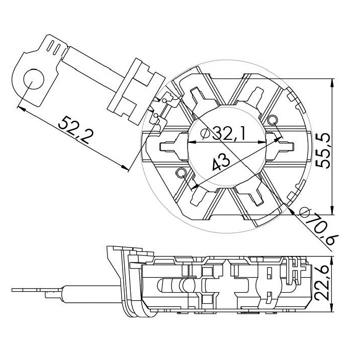 Porta Escovas para Motor de Partida com 4 Escovas para BMW M3 e X1 - Unifap - 1.292/4