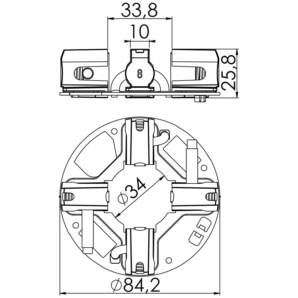 Porta Escovas para Motor de Partida com 4 Escovas - Unifap - 1.311/4