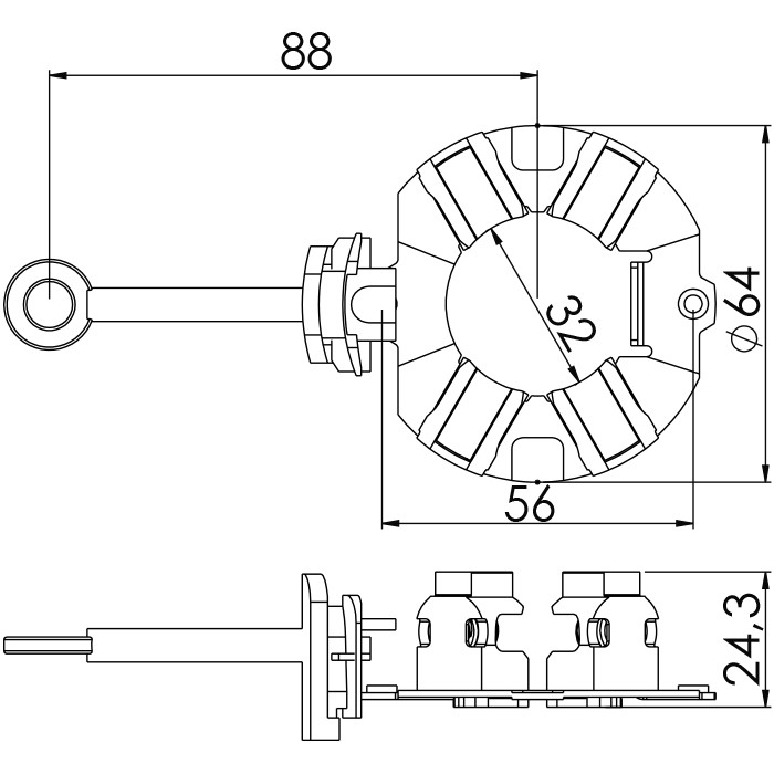 Porta Escovas para Motor de Partida com 4 Escovas - Unifap - 1.318/4