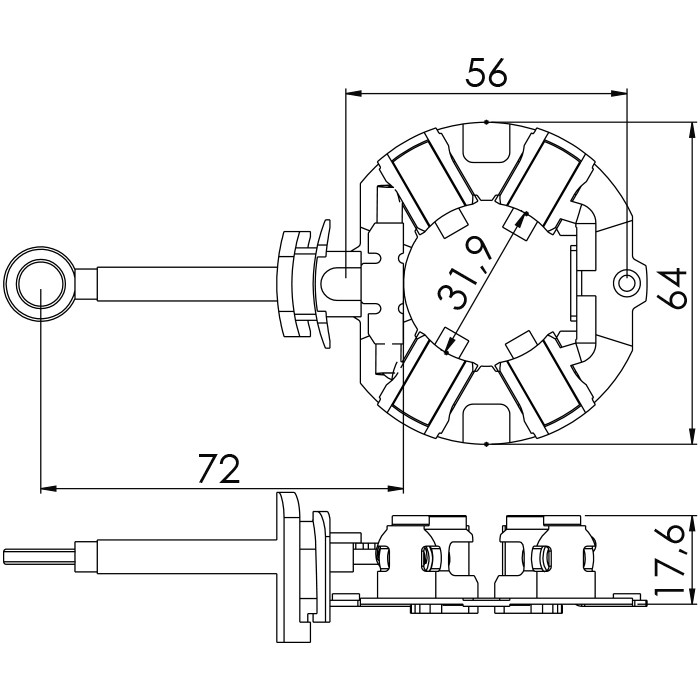 Porta Escovas para Motor de Partida com 4 Escovas - Unifap - 1.344/4