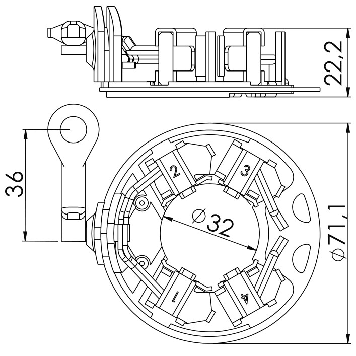 Porta Escovas para Motor de Partida com 4 Escovas para Ford F-150 - Unifap - 1.350/4