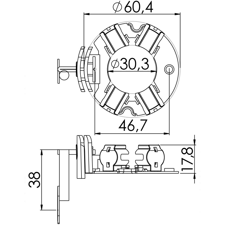 Porta Escovas para Motor de Partida com 4 Escovas para KIA Picanto - Unifap - 1.351/4