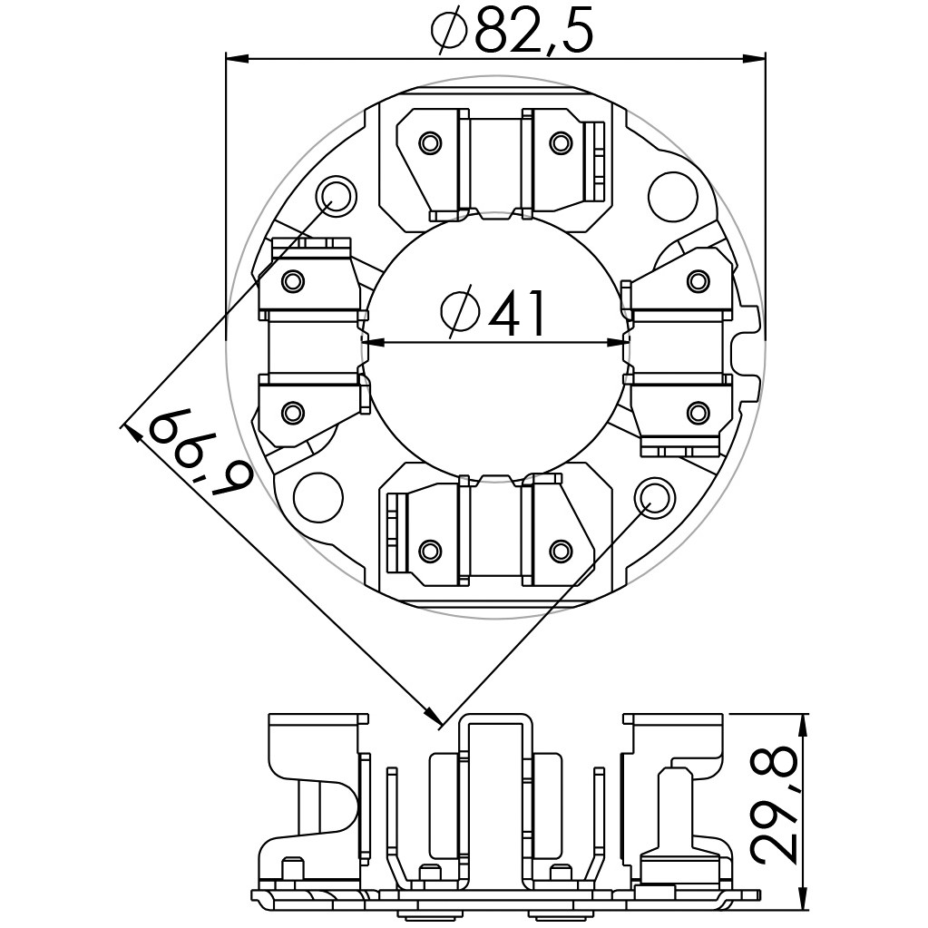 Porta Escovas para Motor de Partida com 4 Escovas para Dodge RAM e RAM 2500 - Unifap - 1.359/4