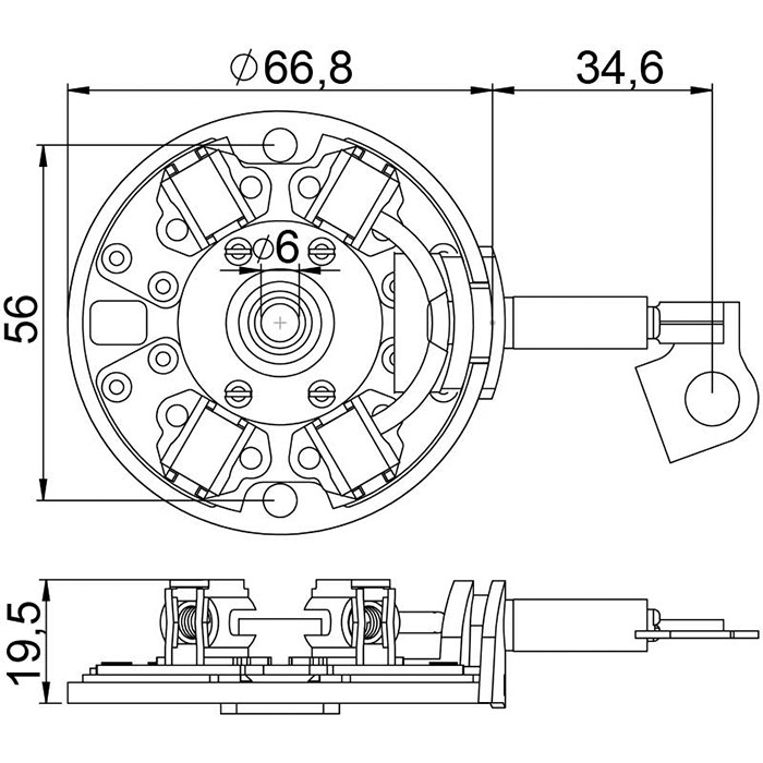 Porta Escovas para Motor de Partida com 4 Escovas para KIA Picanto - Unifap - 1.362/4