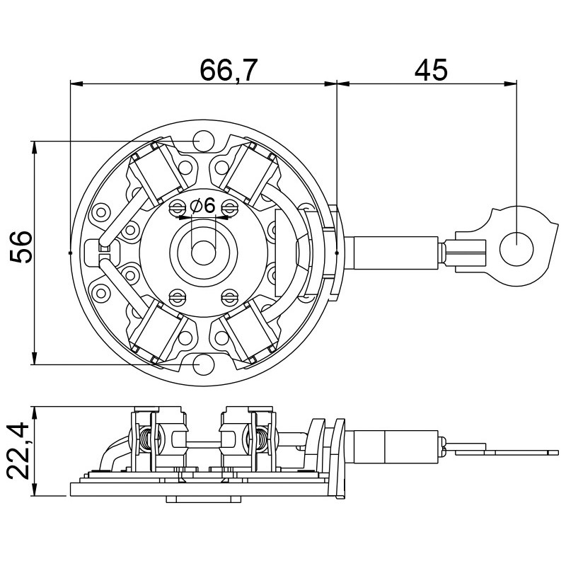 Porta Escovas para Motor de Partida com 4 Escovas para JAC J3 - Unifap - 1.374/4