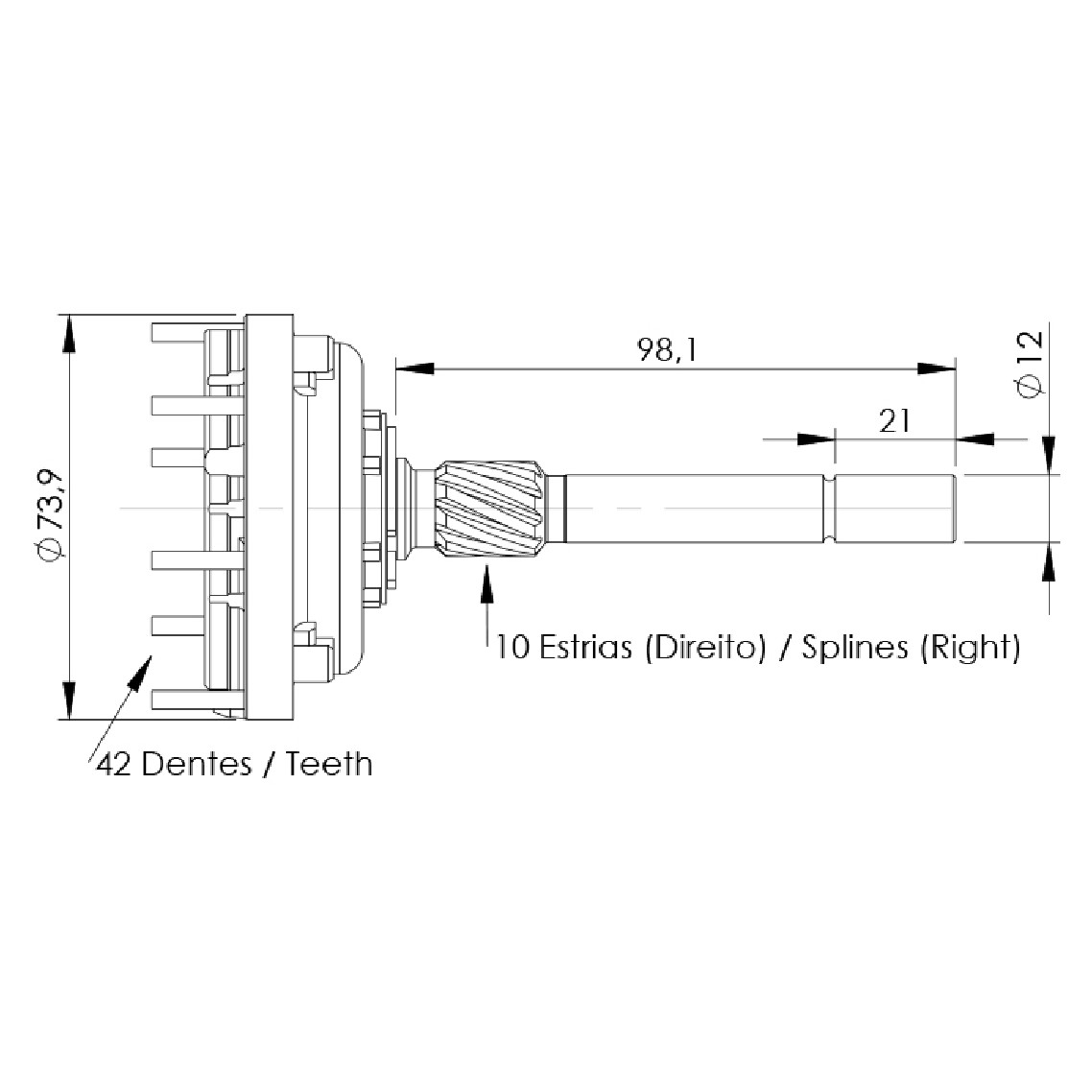 Planetária para Motor de Partida para Fiat Uno - Unifap - 11.025