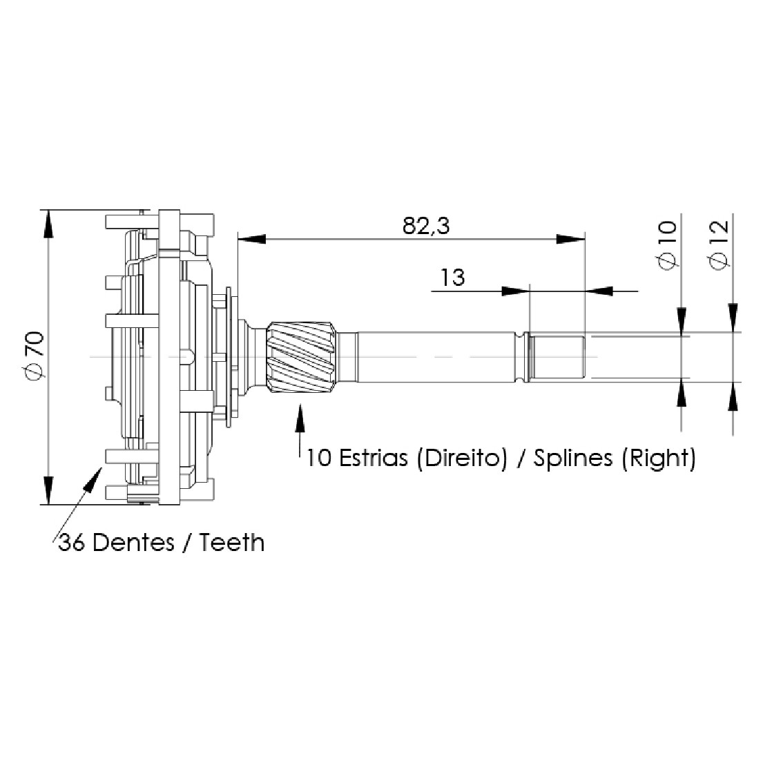 Planetária para Motor de Partida para Citroen Xsara Picasso - Unifap - 11.204