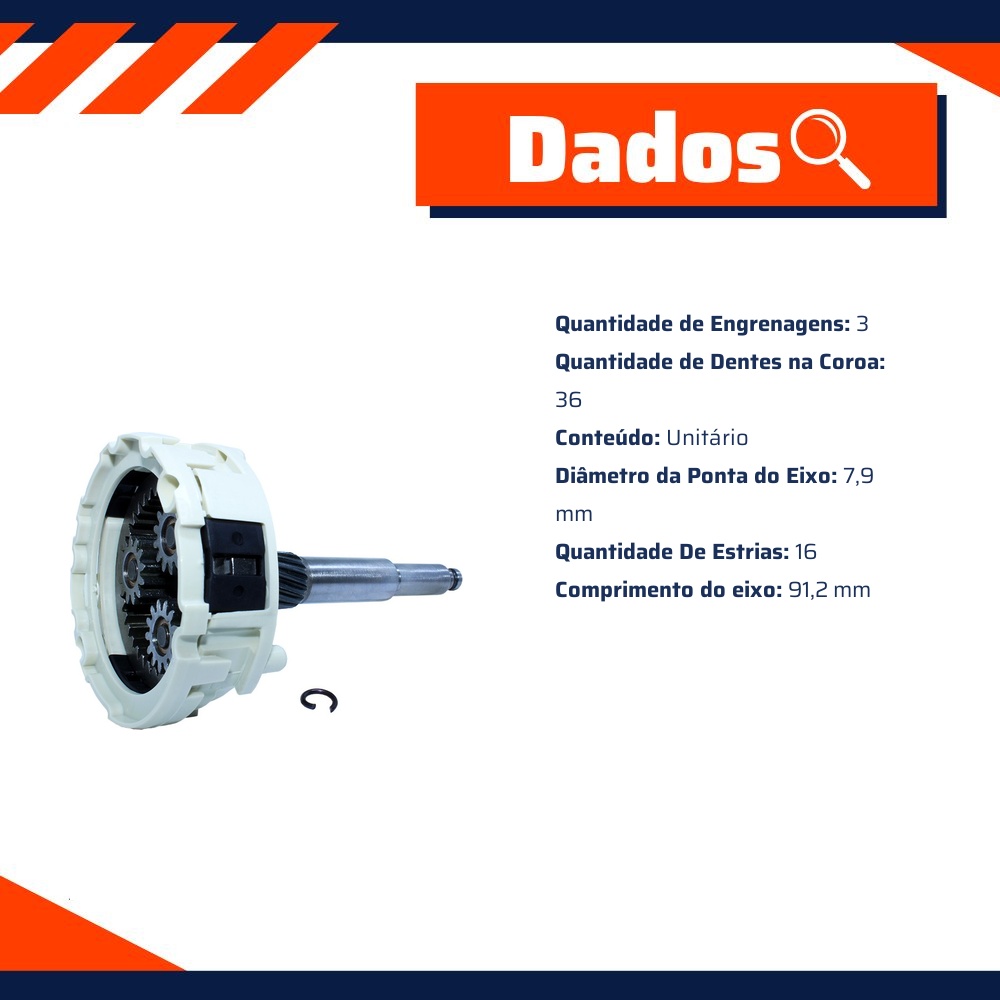 Planetária para Motor de Partida - Unifap - 11.588