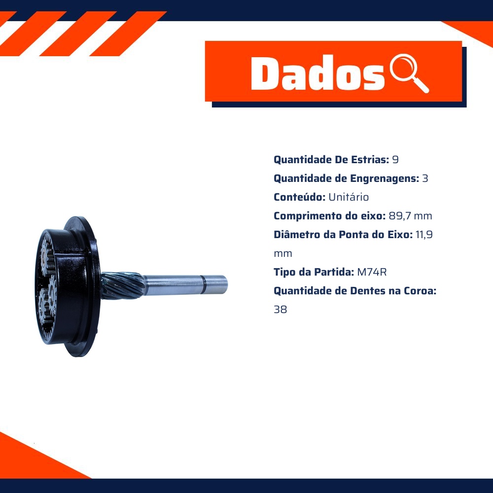 Planetária para Motor de Partida - Unifap - 12.227