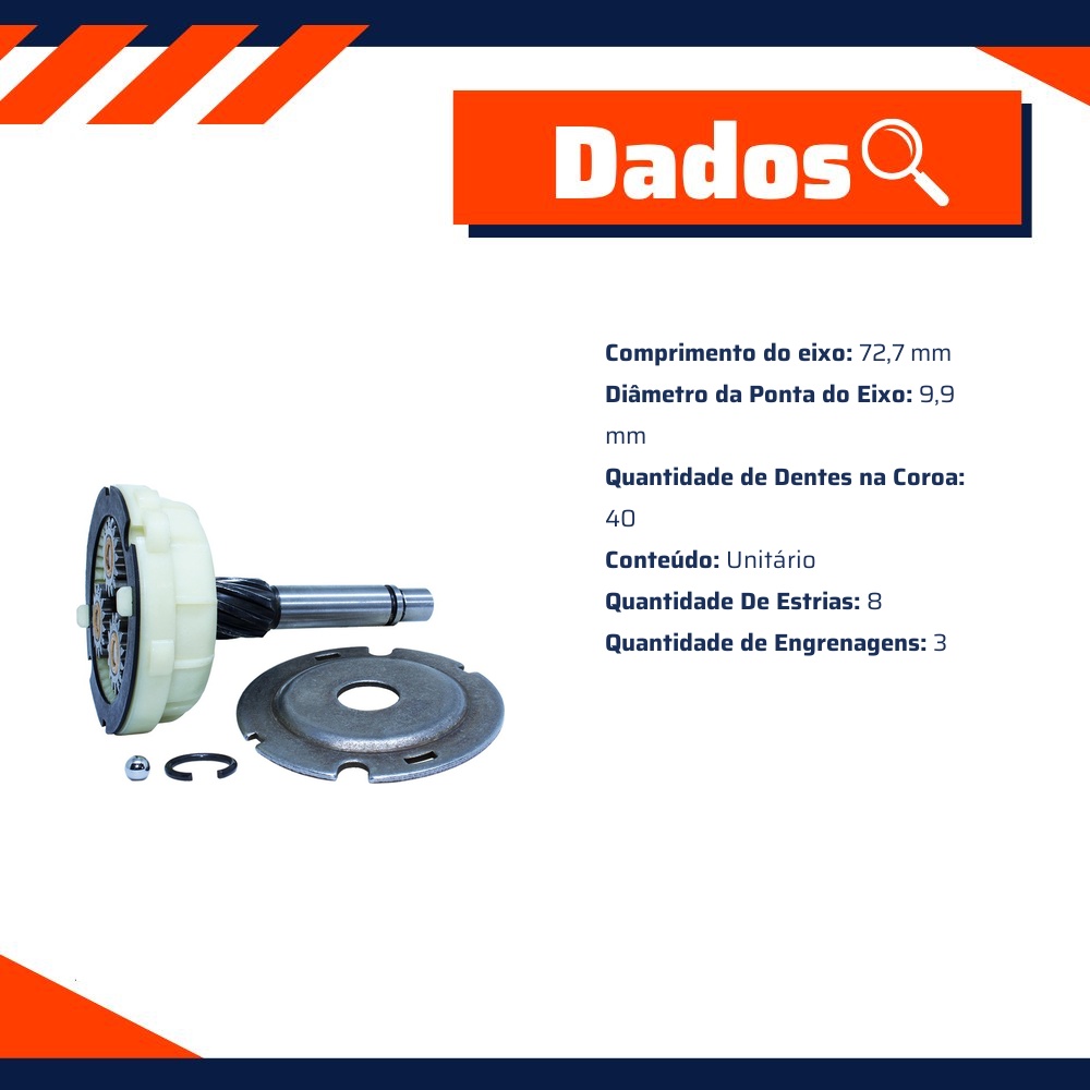 Planetária para Motor de Partida para KIA Picanto - Unifap - 14.400