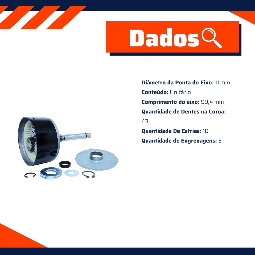 Planetária para Motor de Partida - Unifap - 17.011