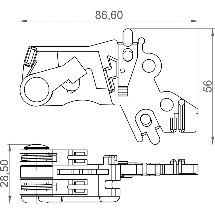 Porta Escovas para Alternador com 2 Escovas - Unifap - 2.213/2