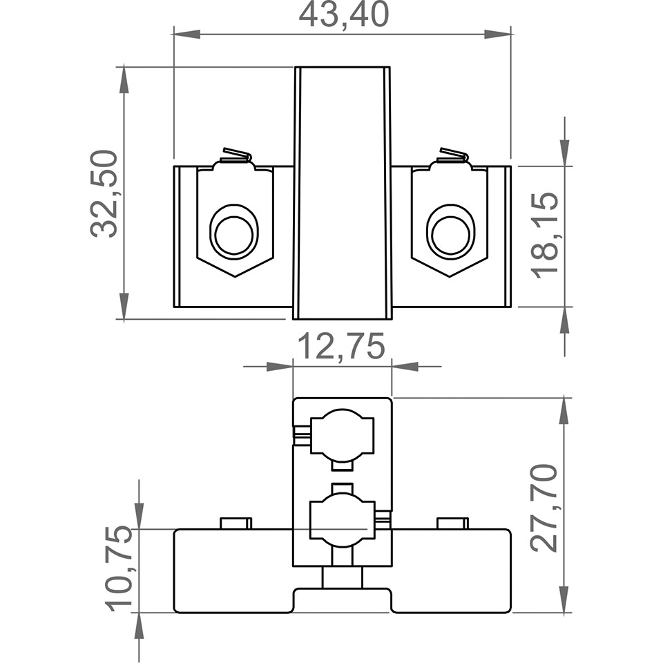 Porta Escovas para Alternador com 2 Escovas - Unifap - 2.218/2