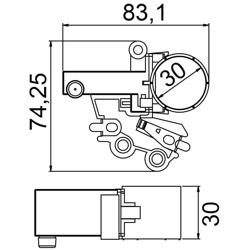 Porta Escovas para Alternador com 2 Escovas - Unifap - 2.229/2
