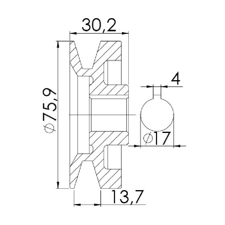 Polia para Alternador para Chevrolet C-10 - Unifap - 3.312