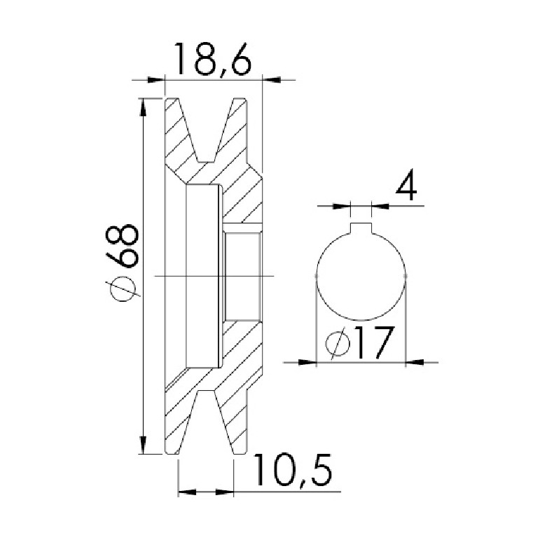 Polia para Alternador para Chevrolet Monza - Unifap - 3.316