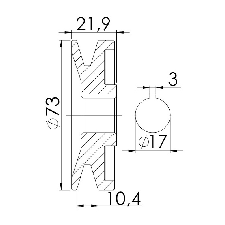Polia para Alternador para Ford F-100 e F-600 - Unifap - 3.319