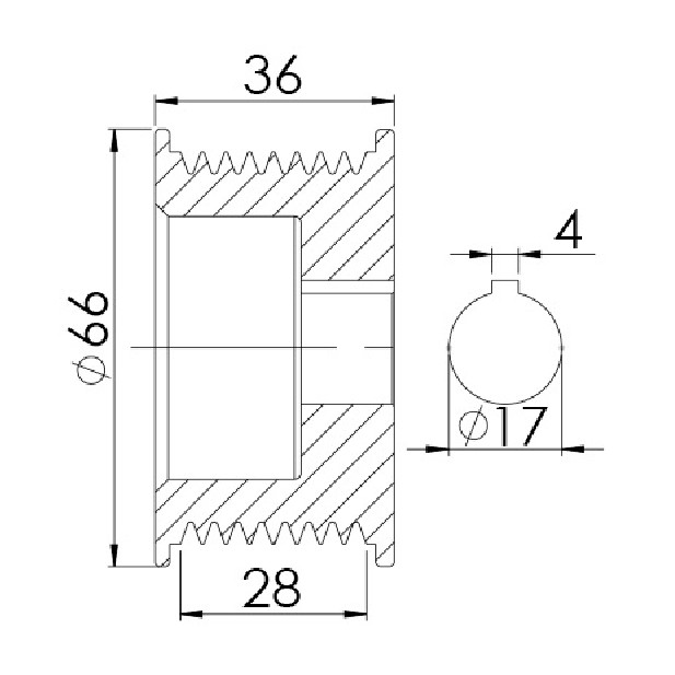 Polia para Alternador para Volkswagen 16-170 e 16-220 - Unifap - 3.377