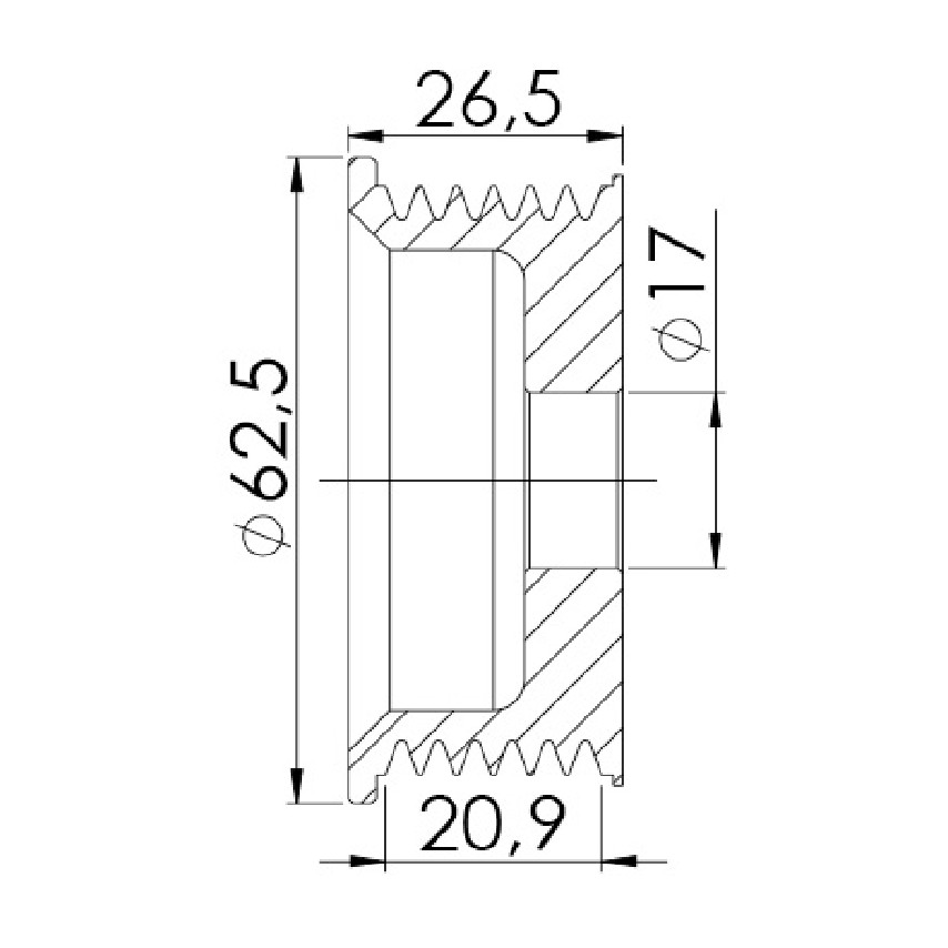 Polia para Alternador - Unifap - 3.396