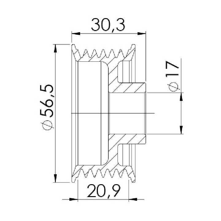 Polia para Alternador para Ford Fiesta - Unifap - 3.397