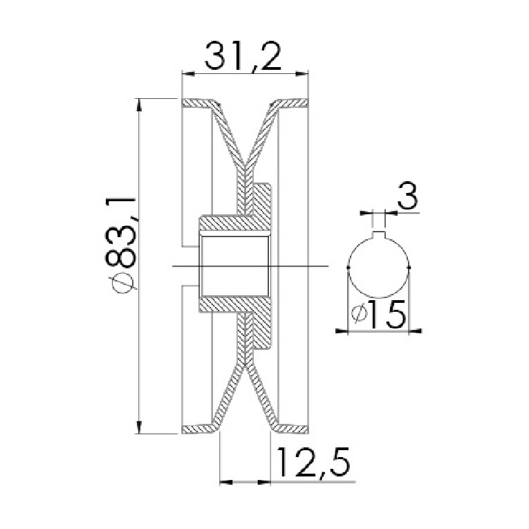 Polia para Alternador para Chevrolet Chevette e Volkswagen Brasilia - Unifap - 3.424