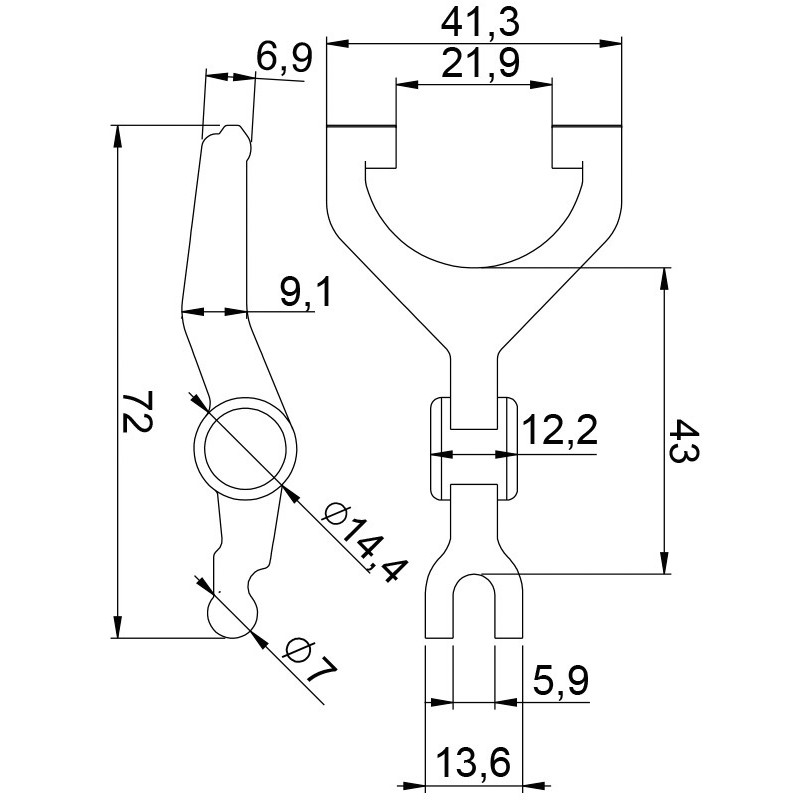 Garfo para Motor de Partida para Hyundai Santa Fé - Unifap - 4.494