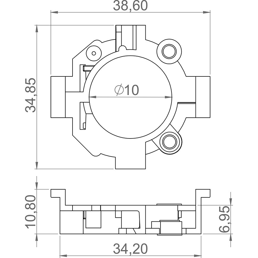 Porta Escovas para Motor de Vidro Elétrico com 2 Escovas - Unifap - 6.604/2