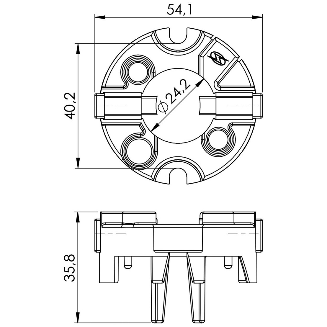 Porta Escovas para Motor de Partida com 2 Escovas - Unifap - 9.903/2