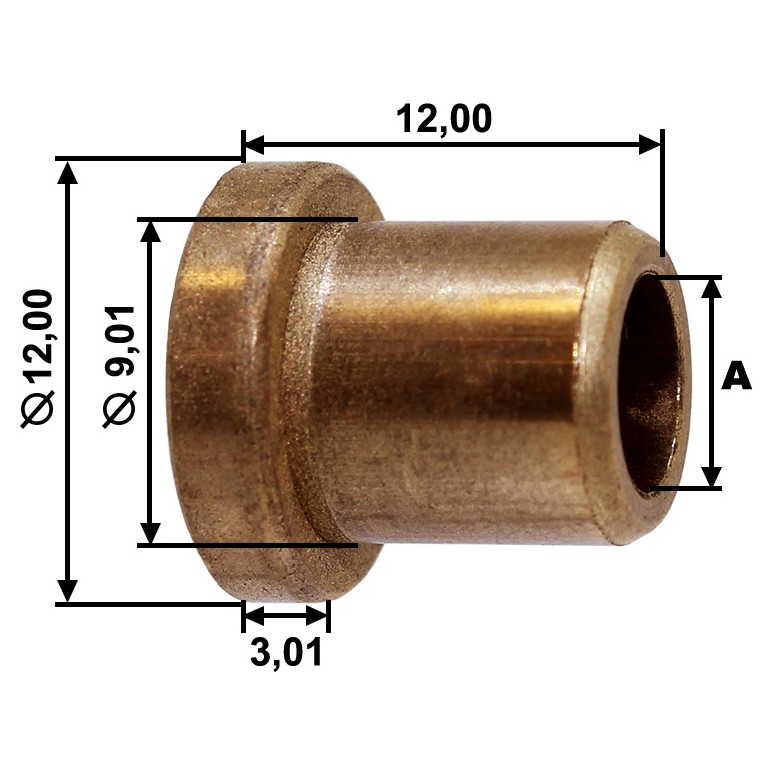 Bucha para Motor de Partida 10 Unidades - Unifap - BC1-0186-00