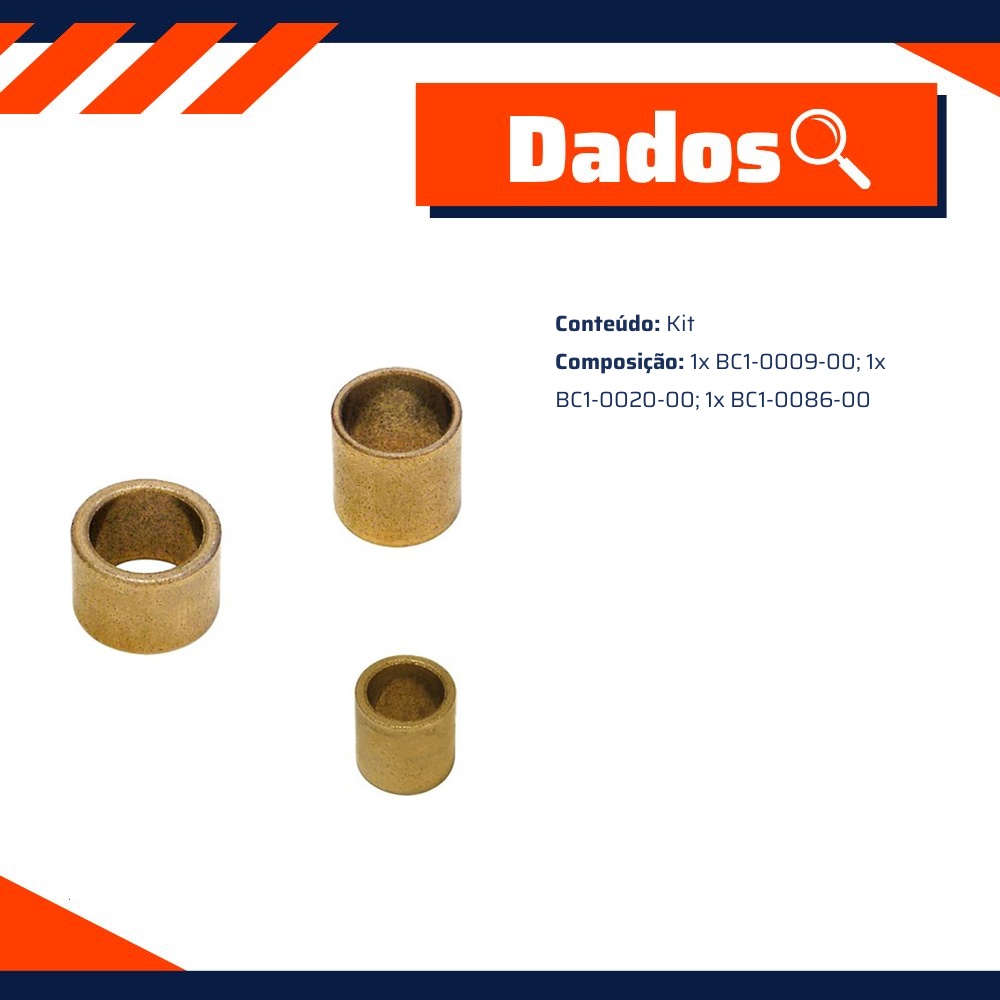 Kit de Buchas para Motor de Partida - Unifap - KT-0080-00