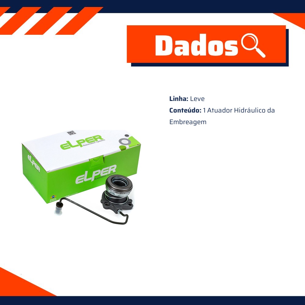 Atuador Hidraúlico da Embreagem para Chevrolet Cruze - Elper - 30 124
