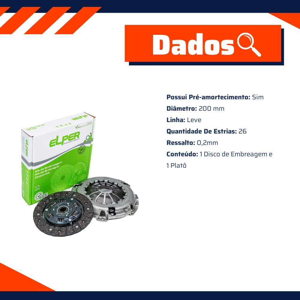 Kit de Embreagem - Elper - 70 200