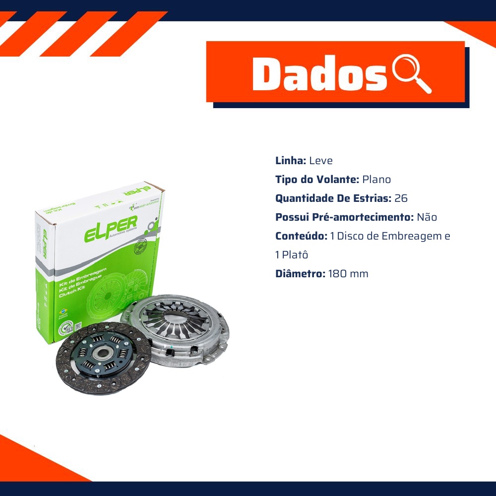 Kit de Embreagem para Nissan March - Elper - 70 342