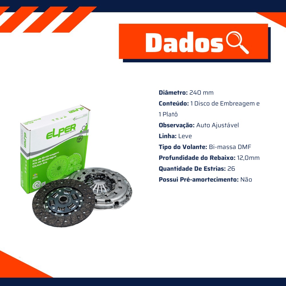 Kit de Embreagem - Elper - 70 375