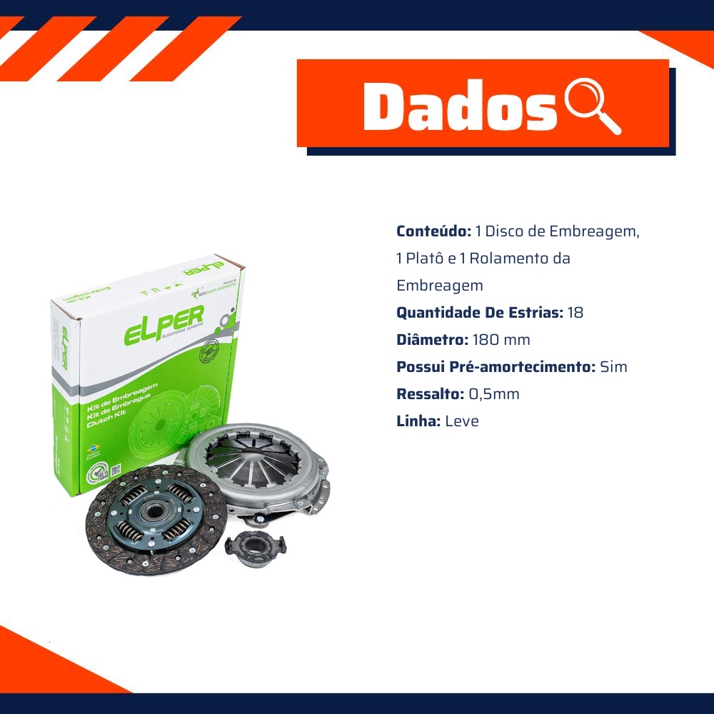 Kit de Embreagem - Elper - 80 125