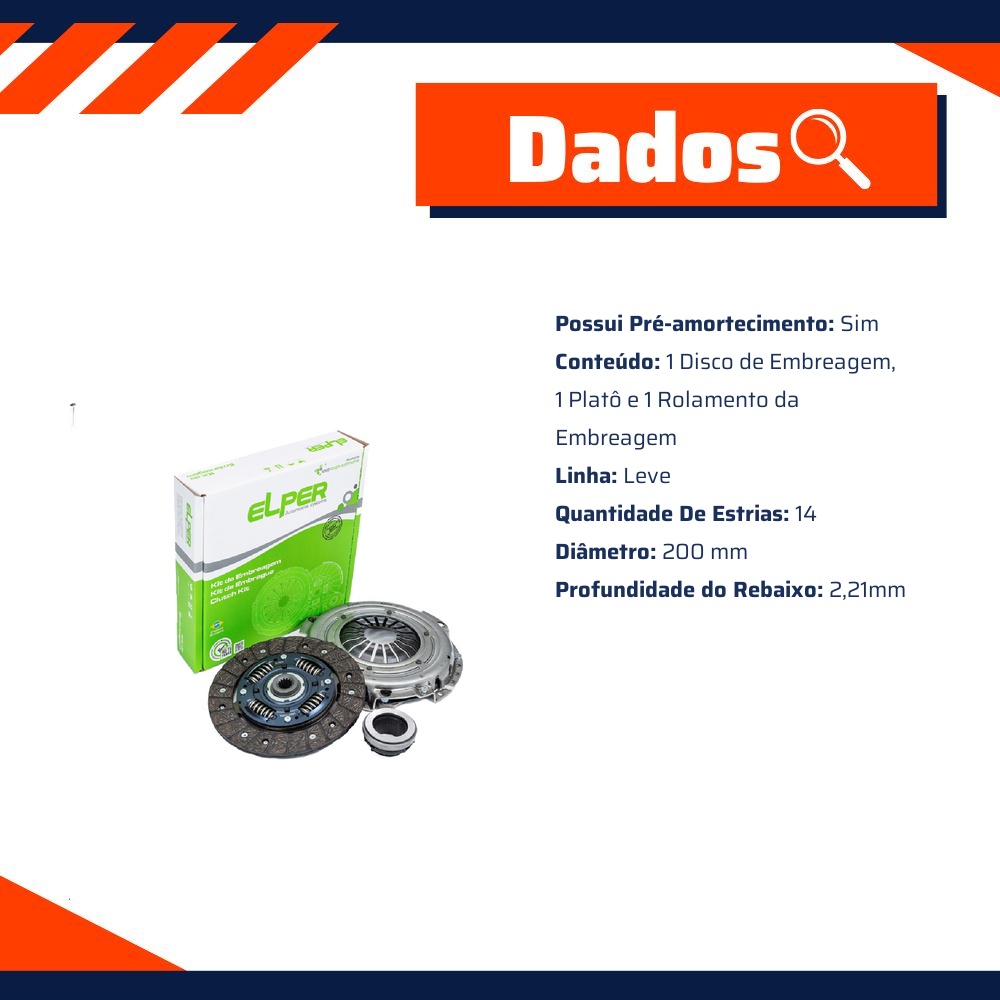 Kit de Embreagem - Elper - 80 132