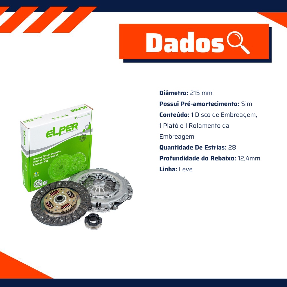 Kit de Embreagem - Elper - 80 270