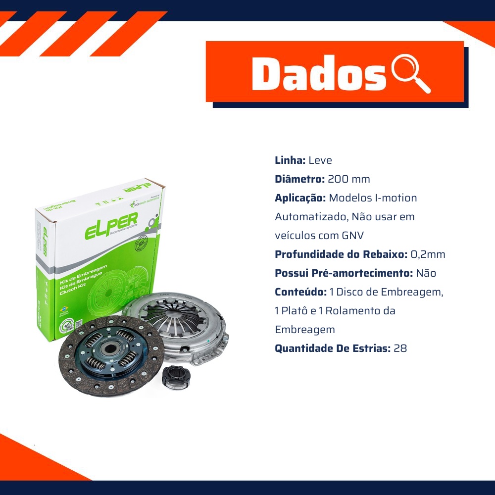 Kit de Embreagem - Elper - 80 444