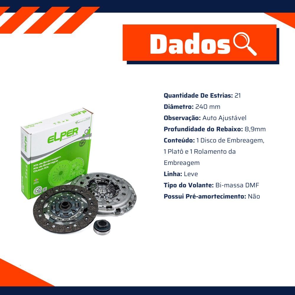 Kit de Embreagem - Elper - 80 456
