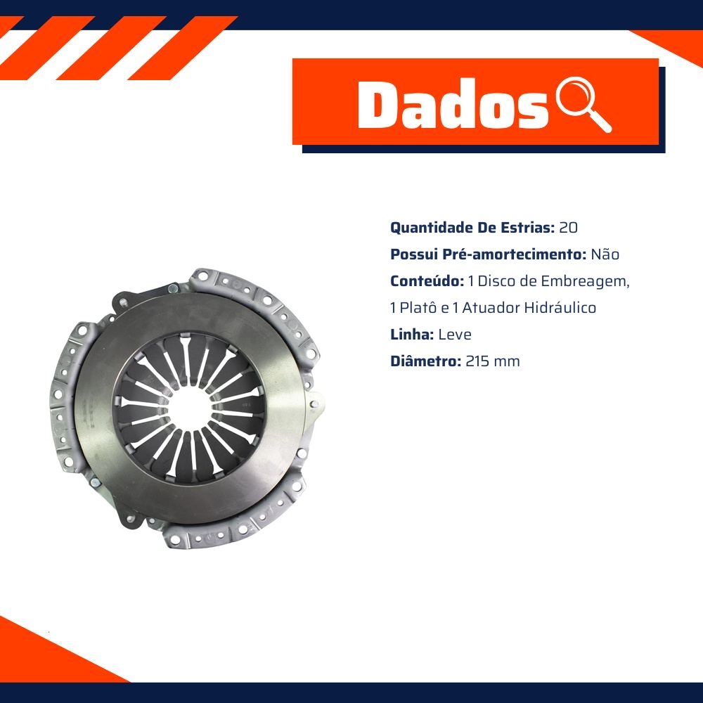 Kit de Embreagem com Atuador Hidráulico para Suzuki SX4 - Elper - 90 340